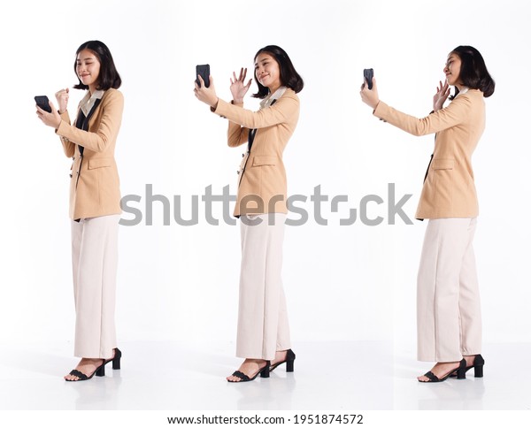 hair selfie collage stock photo