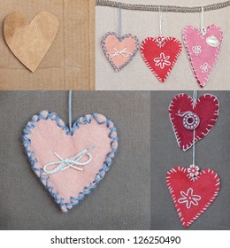 Collage Hand Crafted Hearts Stock Photo 126250490 | Shutterstock