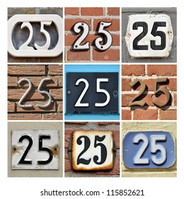 Collage of House Numbers Twenty-five