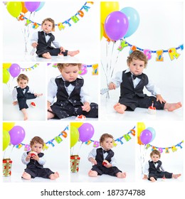 first birthday picture collage