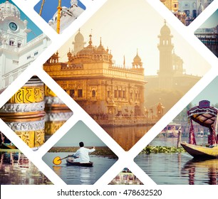 Collage of India images - travel background (my photos)