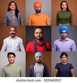 Collage Of Indian Group Of People In Square Crop