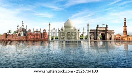  Collage of Indian landmarks heritage sites landmarks and tours and travel destinations.