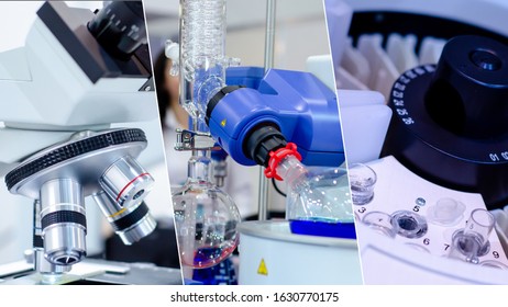 Collage Medical Laboratory Equipment Photos Stock Photo 1630770175 ...