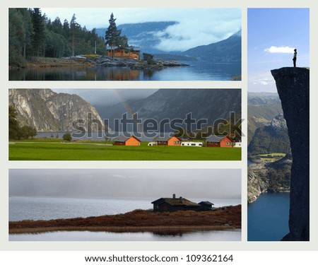 Similar – Image, Stock Photo Preikestolen Norway in the morning