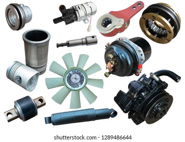 Collage Parts Auto Isolated On White Stock Photo 1289486644 | Shutterstock