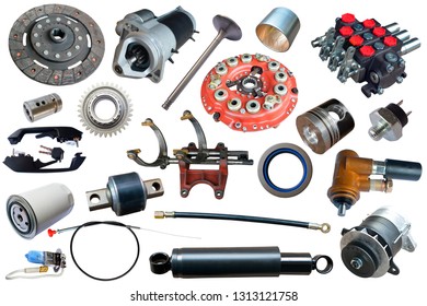 Collage Parts Auto Isolated On White Stock Photo 1313121758 | Shutterstock