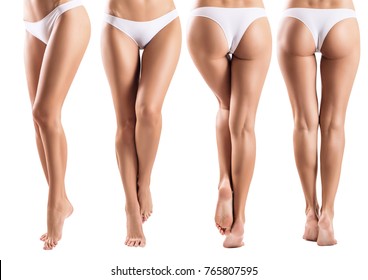 Collage With Perfect Legs From Different View.