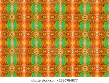 A collage of photographs of soap bubbles used to create a design on a green and brown background. Collage of one photo repeated nine times in the GIMP photo editor. The background image was created by