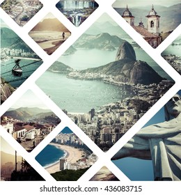 Collage Of Rio De Janeiro (Brazil) Images - Travel Background (my Photos)