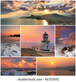 3dRose lsp_32634_2 Hawaii Sunset Collage Travel Photography Tropical Toggle Switch Multi-Color 