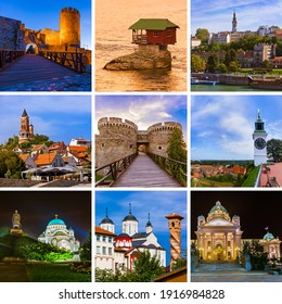 Collage Of Serbia Travel Images (my Photos) - Nature And Architecture Background