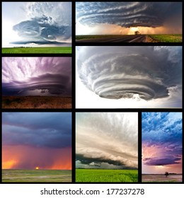 Collage Of Severe Weather Pictures