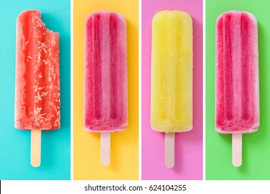 Collage of summer popsicles
