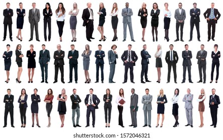 Collage Of A Variety Of Business People Standing In A Row