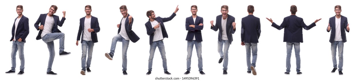 collage of various photos of a successful modern man - Shutterstock ID 1495396391