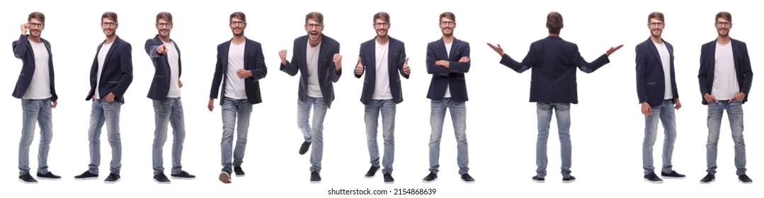 Collage Various Photos Successful Modern Man Stock Photo 2154868639 ...