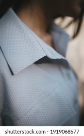 
Collar Of A Woman's Shirt Close Up