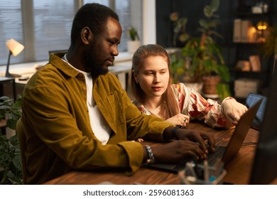 Colleagues Working Over Security Codes