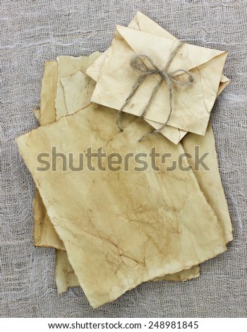 Similar – Image, Stock Photo Old crumpled paper with white flowers white background