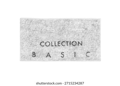 Collection Basic clothes patch fabric tag isolated on white background