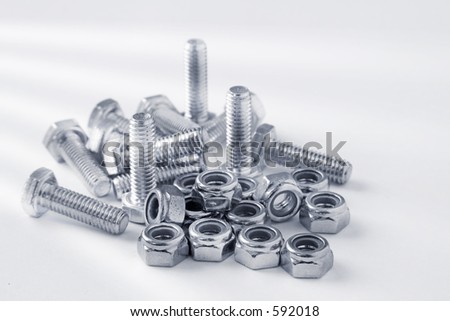 Collection of bolts and locknuts