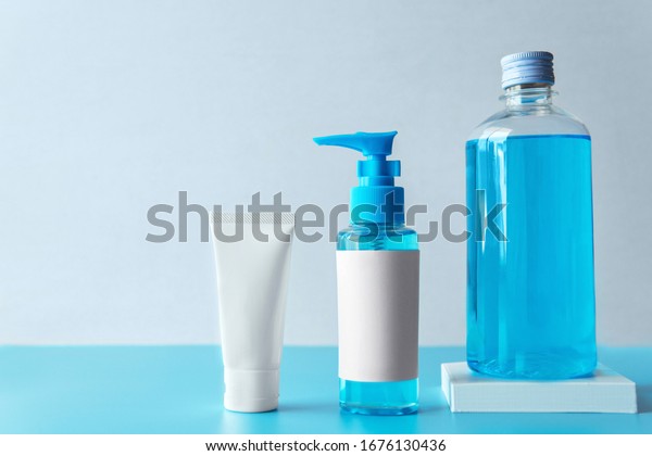 Collection Chemical Blue Isopropyl Alcohol Ethanol Stock Photo ...