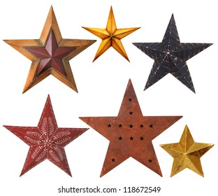 Collection of Christmas star ornaments, studio isolated on white. - Powered by Shutterstock