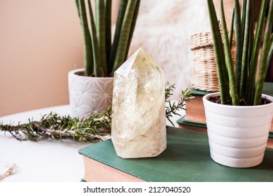 Collection Of Crystals And Healing Stones For Natural Therapies And Home Decoration