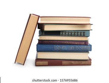 Collection Of Different Books Isolated On White