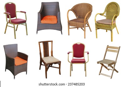 Set Different Chair Furniture Collage Side Stock Photo 1239037552 ...