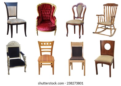 Collection Of Different Chairs. 