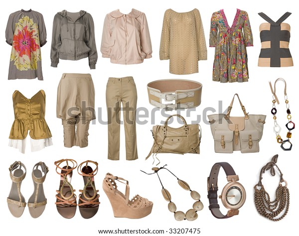 Collection Dress Clothes Stock Photo (Edit Now) 33207475