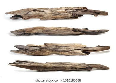 Collection Of Drift Wood Log Isolated On White