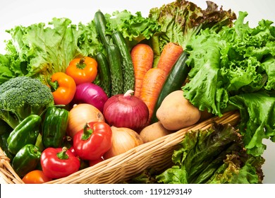 A collection of fresh and delicious vegetables - Shutterstock ID 1191293149