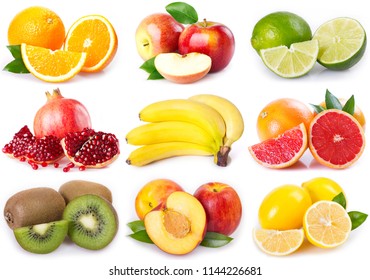 collection of fresh fruits isolated on white background - Powered by Shutterstock