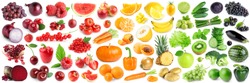 Collection of fruits and vegetables featuring vegetables, fruits, and ...