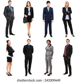 Collection Full Length Portraits Business People Stock Photo 243309649 ...