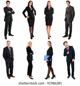 Collection Of Full Length Portraits Of Business People