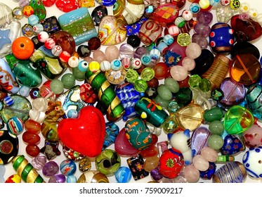 Collection Of Glass Beads