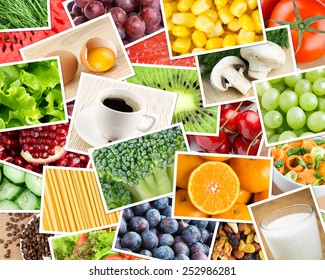 Collection Of Healthy Food Backgrounds