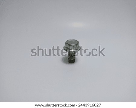 Collection of hexagonal bolts and nuts for hardware store advertisements