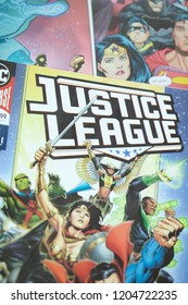 A collection of Justice League superhero comic books produced by DC Comics and made into a Hollywood feature film directed by Zack Snyder and Joss Whedon.
