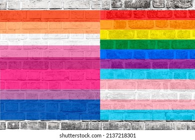 3x5 Polysexual Human Rights Flagge 0.9mx5 'Banner Messing Ösen Verblassen 
