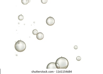 A collection of light gray falling bubbles 