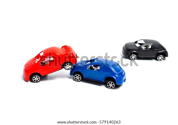 collection of Little model car isolated on
white background