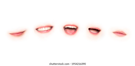 Collection Mouth Expressions Stock Photo 1954216390 | Shutterstock