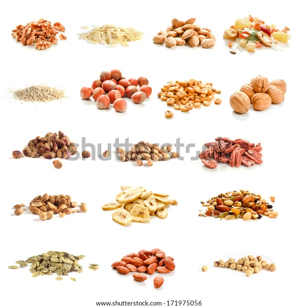 Collection Nuts Seeds Dried Fruits On Stock Photo (Edit Now) 171975056
