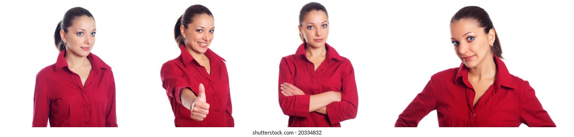 Collection - Office Woman On Red Shirt