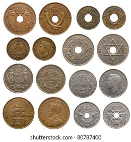 Collection Of Old Coins (africa And British North Borneo)